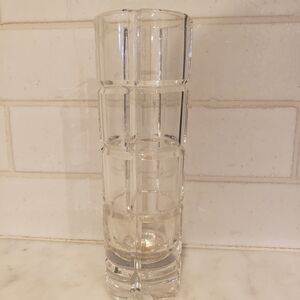 Ceska Czechoslovakia Lead Crystal Vase Signed